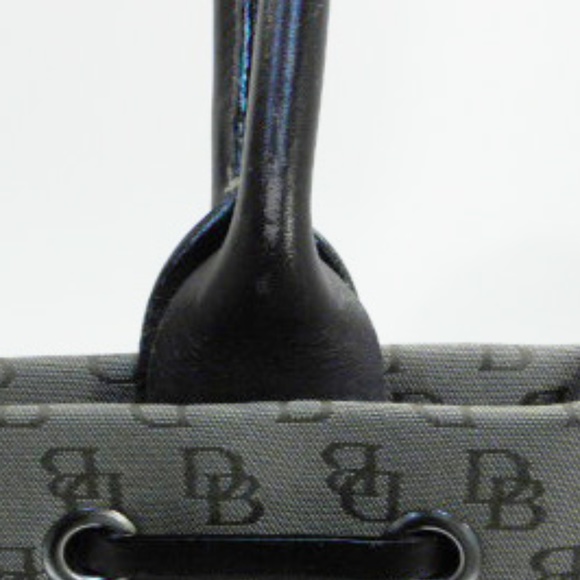 Dooney & Bourke Beige Canvas Leather Satchel - Picture 6 of 8